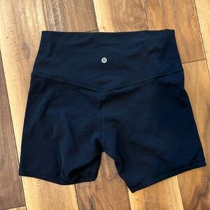 Lululemon black align 6” bike shorts high rise size 10
